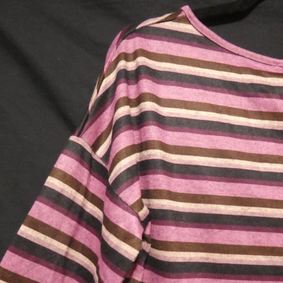 WEEKEND by SUZANNE BETRO | small | Striped Long Sleeve Scoop Neck Shirt | NWOT - Picture 10 of 16